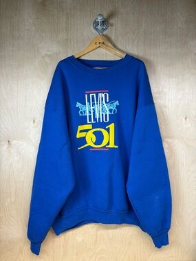 Vintage Levi's 501 Men's Crewneck Sweatshirt - Blue